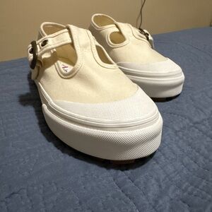 Vans Cream and White Women's Shoes